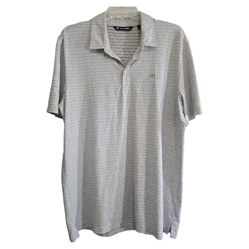 Travis Mathew Gray Dotted Golf Polo XL